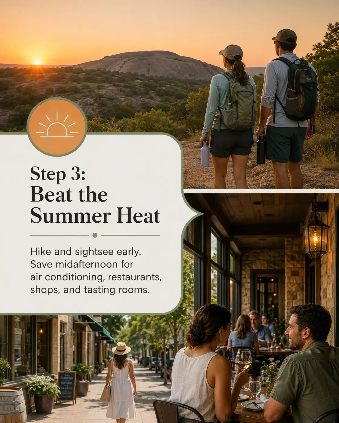 Heat and hiking safety tips for a Fredericksburg weekend from Austin.